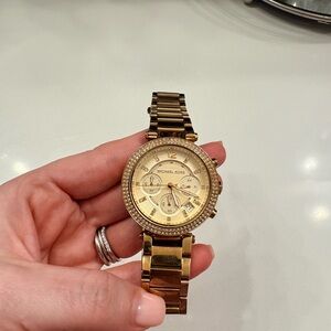 Michael Kors Gold-Tone Chronograph Watch
